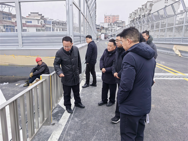 1月20日，汪凱書記到跨鐵路橋項(xiàng)目進(jìn)行調(diào)研，洪董、張總陪同。.jpg